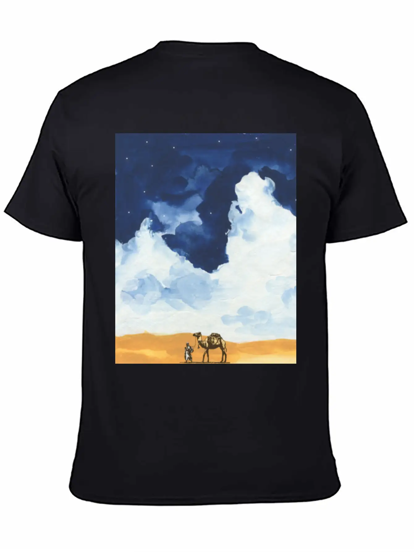 Colorful Bedouin Camel Walking In The Desert Casual Graphic T-Shirt – Simple And Comfortable Daily Wear