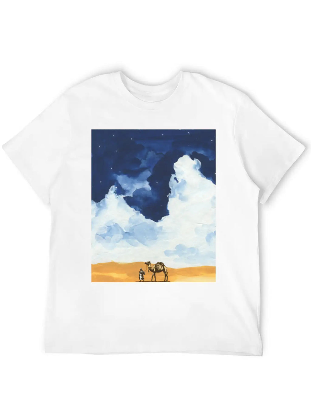 Colorful Bedouin Camel Walking In The Desert Casual Graphic T-Shirt – Simple And Comfortable Daily Wear