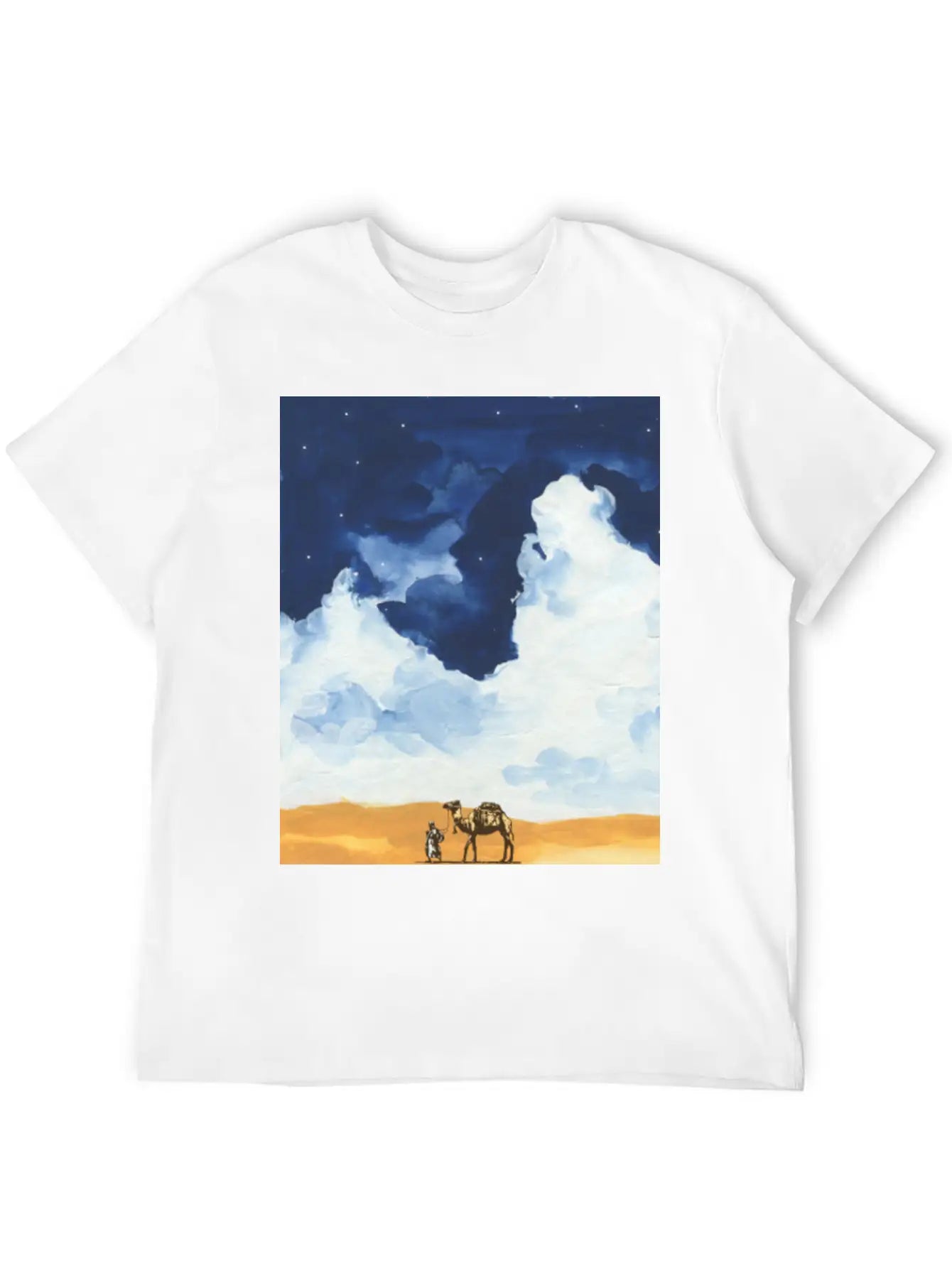 Colorful Bedouin Camel Walking In The Desert Casual Graphic T-Shirt – Simple And Comfortable Daily Wear