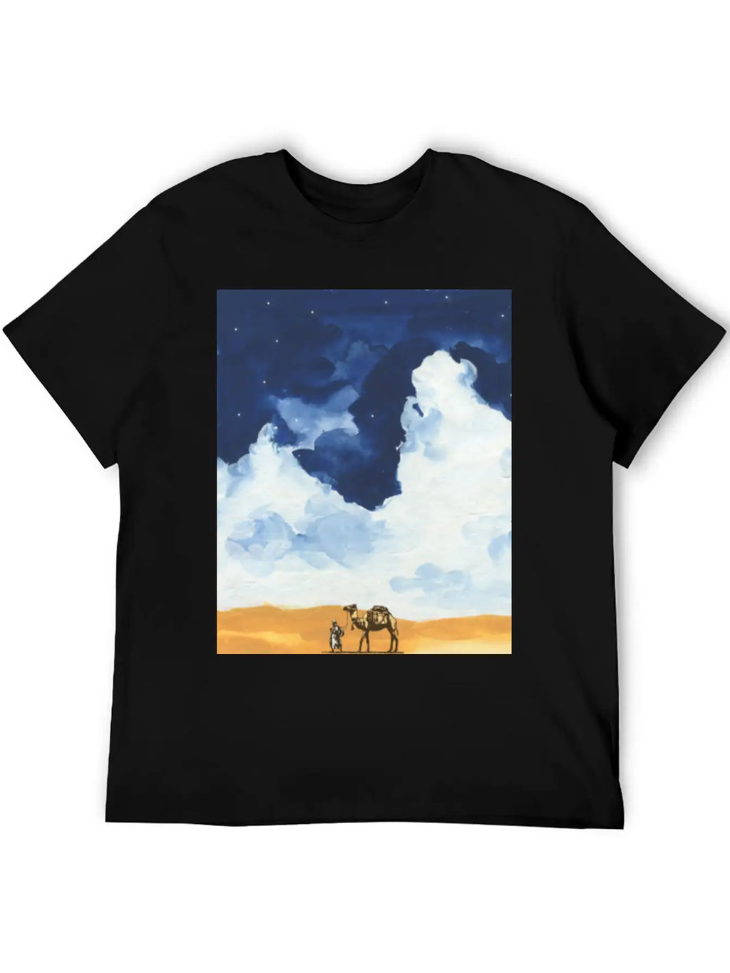 Colorful Bedouin Camel Walking In The Desert Casual Graphic T-Shirt – Simple And Comfortable Daily Wear