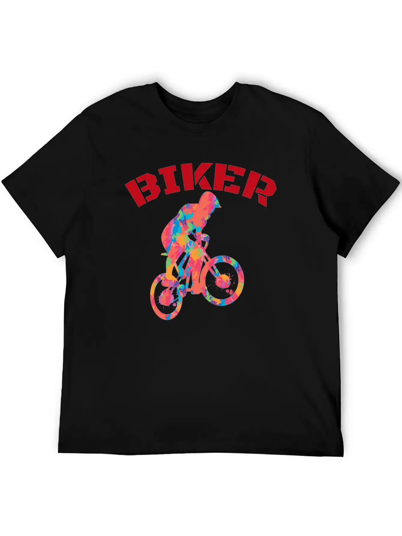Colorful Biker Unisex Casual T-Shirt – Clean Design For Daily Comfort