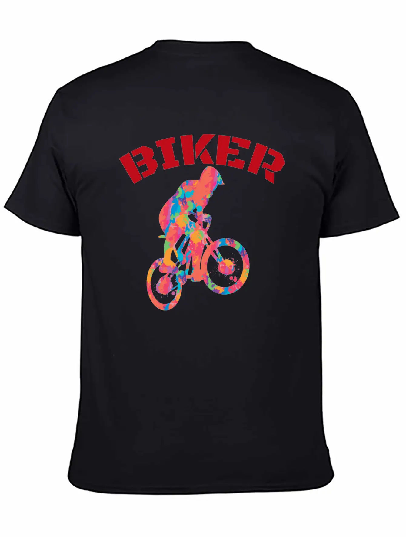 Colorful Biker Unisex Casual T-Shirt – Clean Design For Daily Comfort