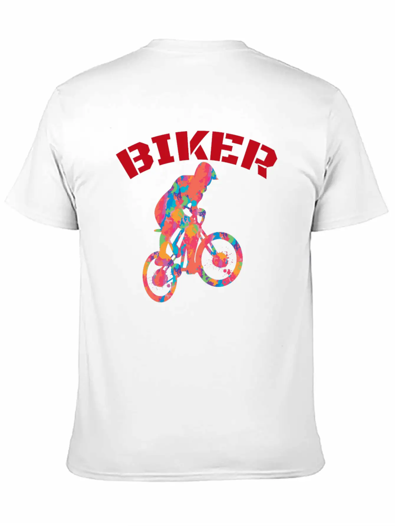 Colorful Biker Unisex Casual T-Shirt – Clean Design For Daily Comfort