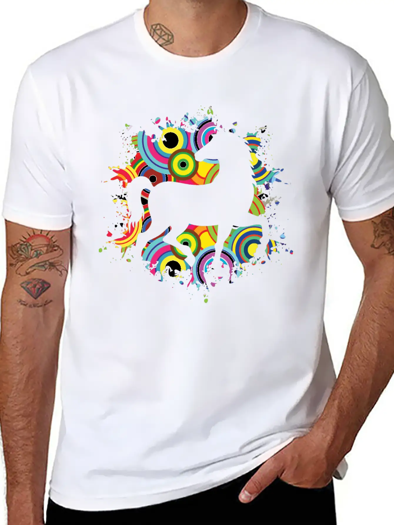 Colorful Horsing Shirt For Horse Lovers With Stylish Everyday T-Shirt – Unisex Basic Cotton Tee