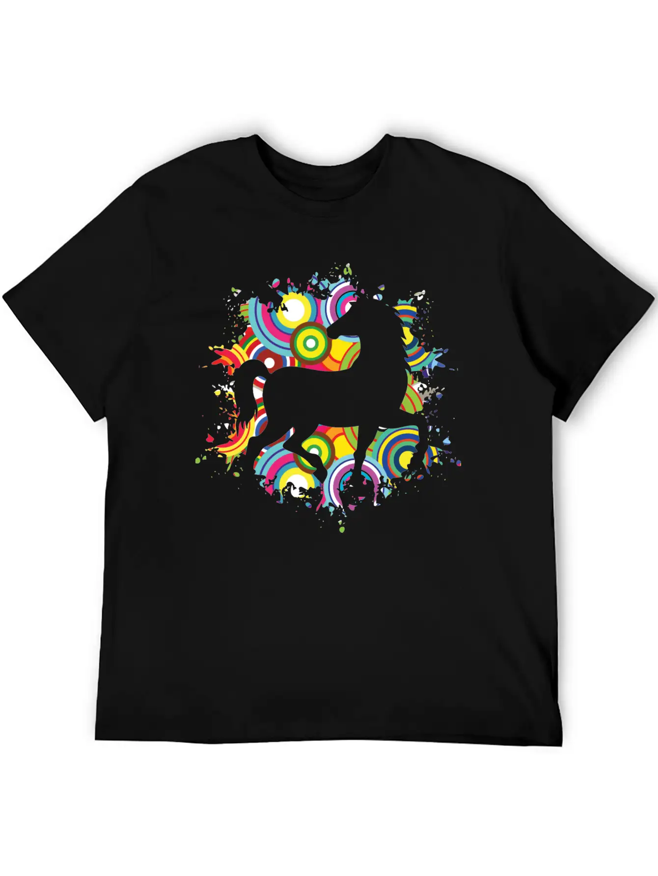 Colorful Horsing Shirt For Horse Lovers With Stylish Everyday T-Shirt – Unisex Basic Cotton Tee