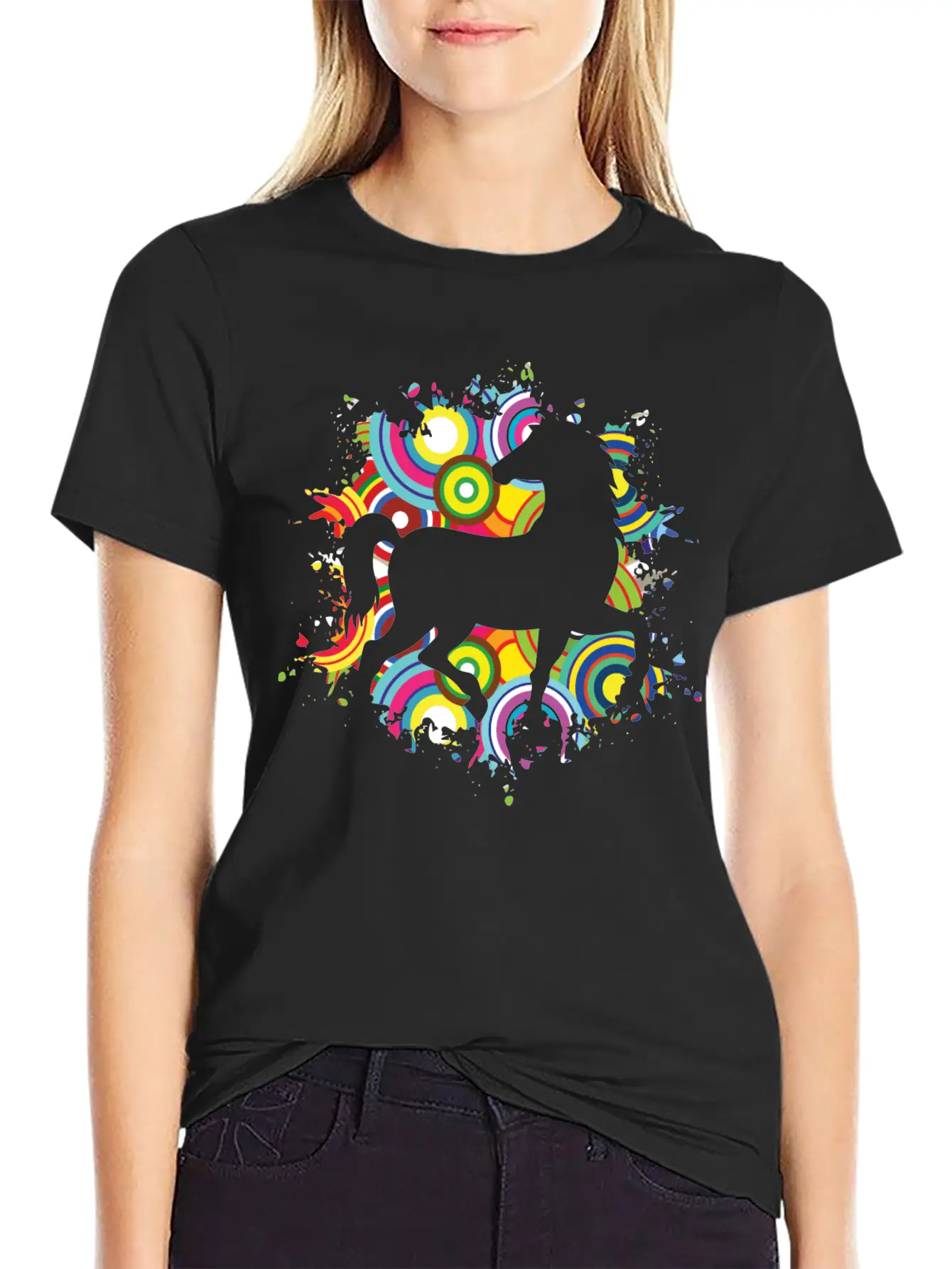 Colorful Horsing Shirt For Horse Lovers With Stylish Everyday T-Shirt – Unisex Basic Cotton Tee