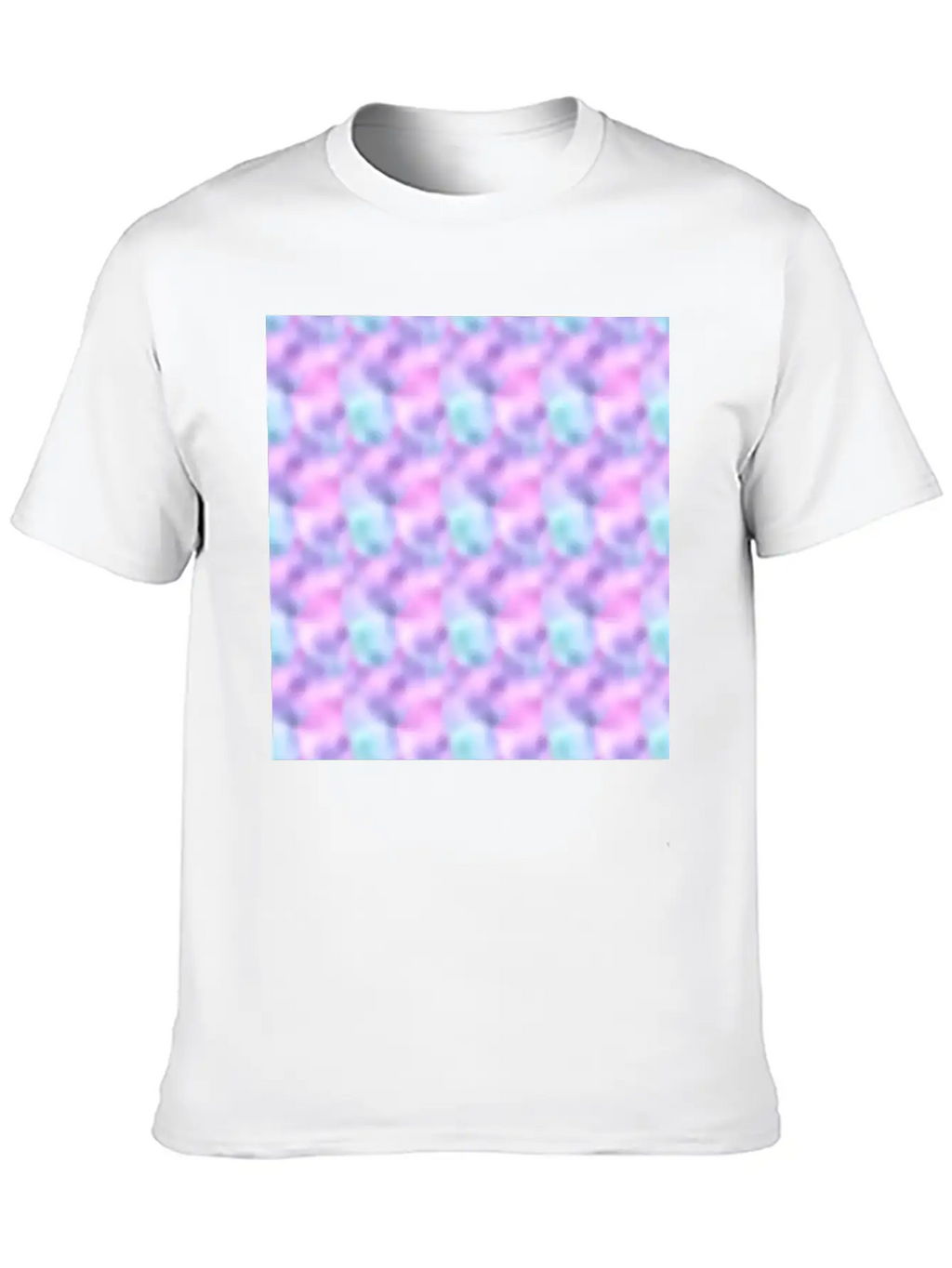 Colorful Iridescent Pattern Casual Graphic T-Shirt – Simple And Comfortable Daily Wear