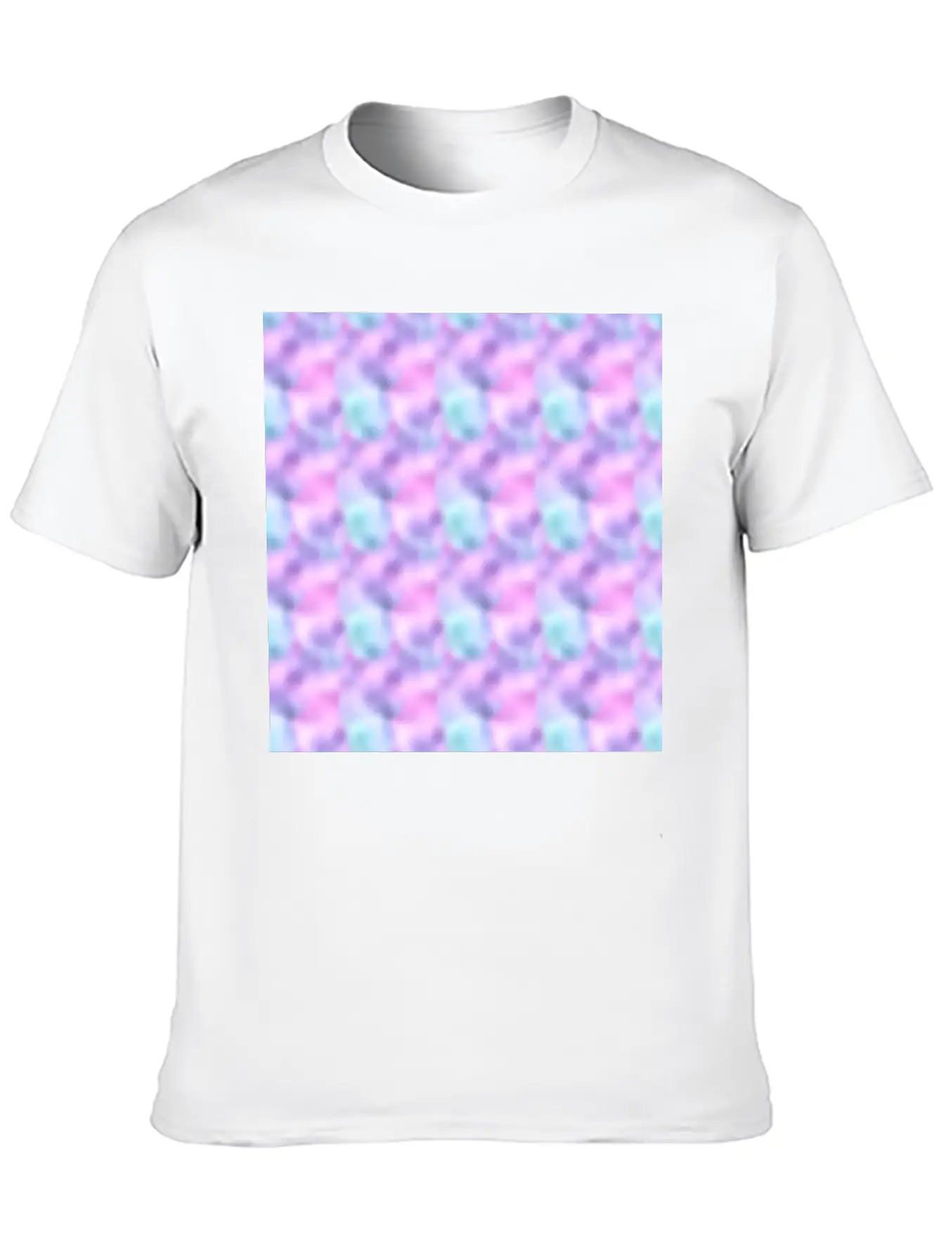 Colorful Iridescent Pattern Casual Graphic T-Shirt – Simple And Comfortable Daily Wear