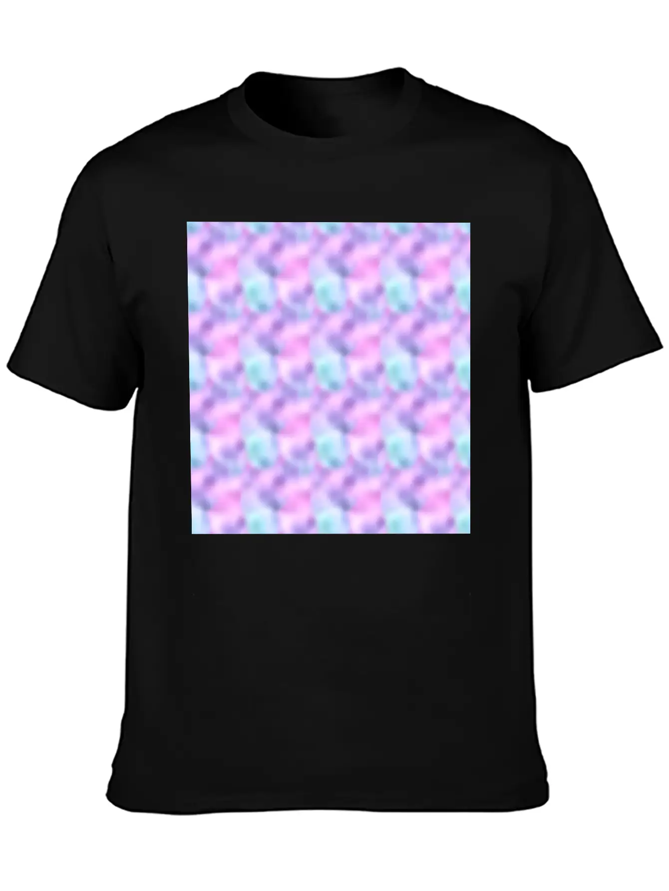 Colorful Iridescent Pattern Casual Graphic T-Shirt – Simple And Comfortable Daily Wear