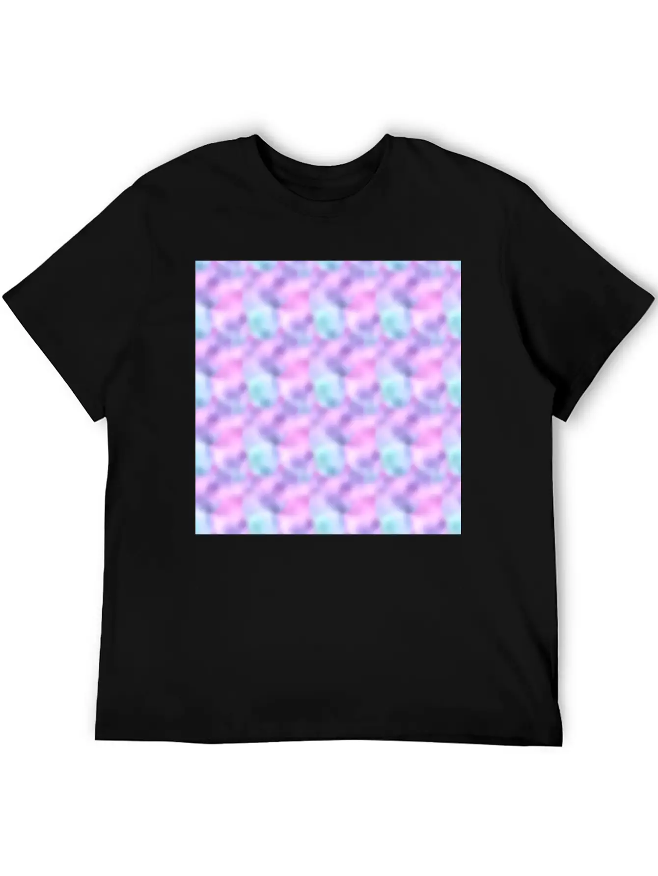 Colorful Iridescent Pattern Casual Graphic T-Shirt – Simple And Comfortable Daily Wear