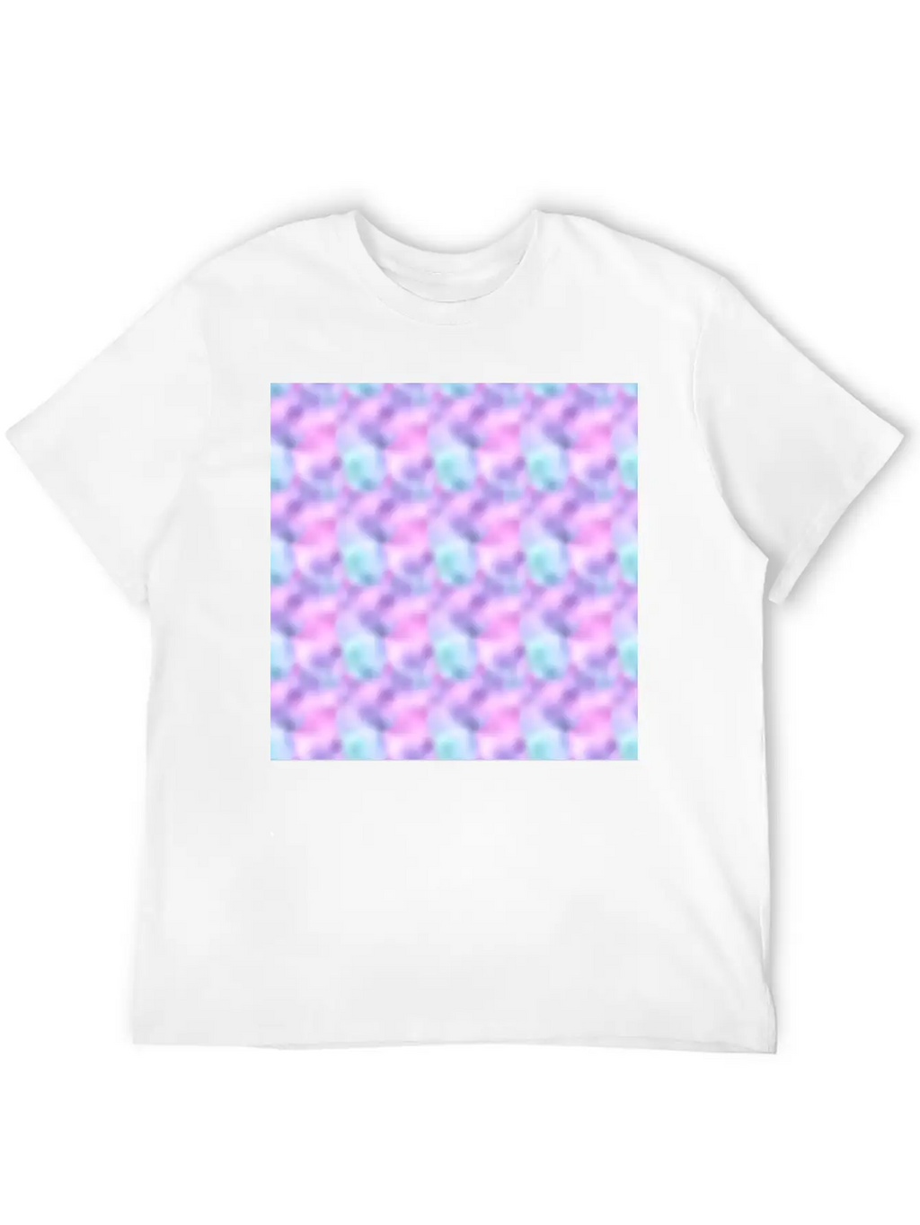 Colorful Iridescent Pattern Casual Graphic T-Shirt – Simple And Comfortable Daily Wear