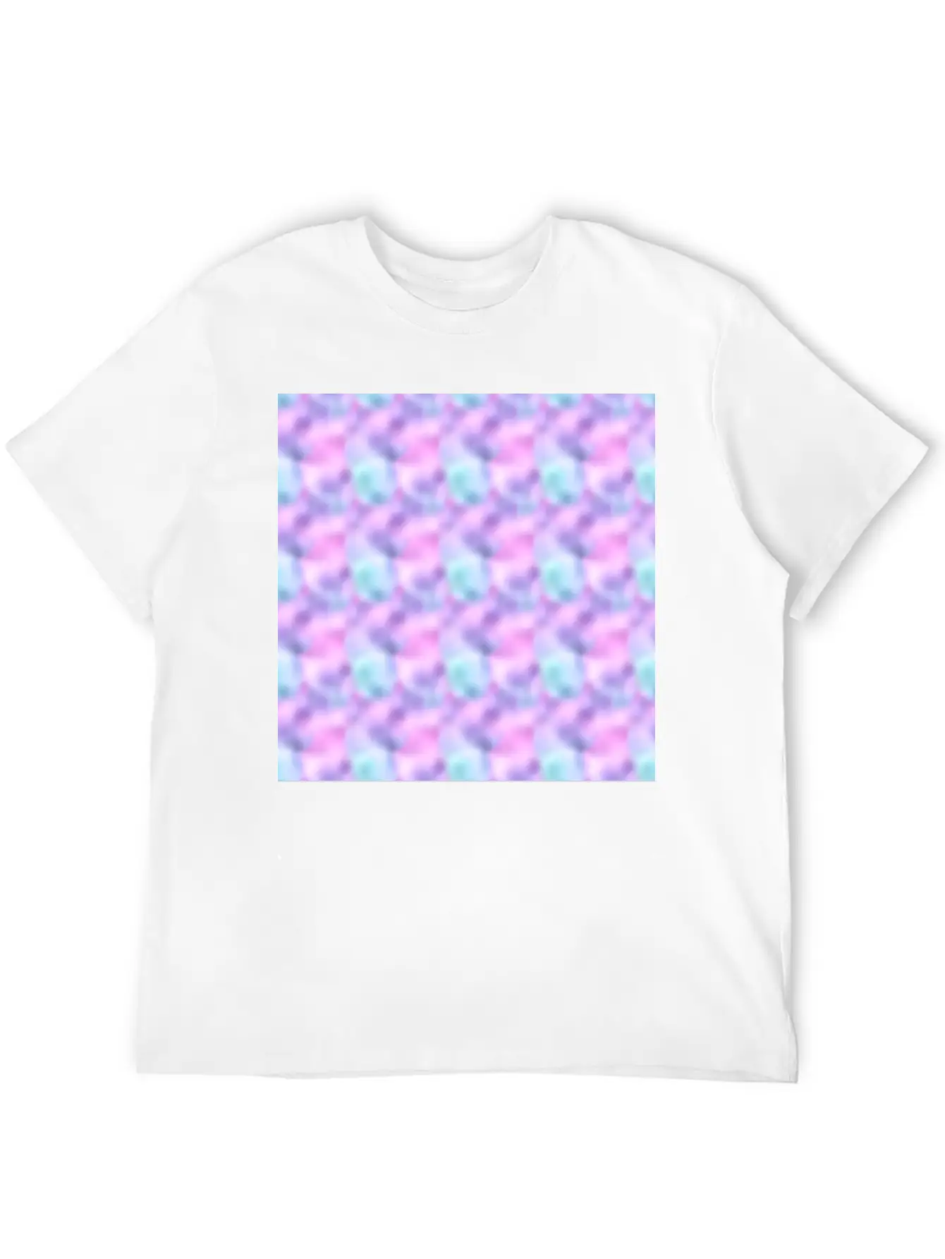 Colorful Iridescent Pattern Casual Graphic T-Shirt – Simple And Comfortable Daily Wear