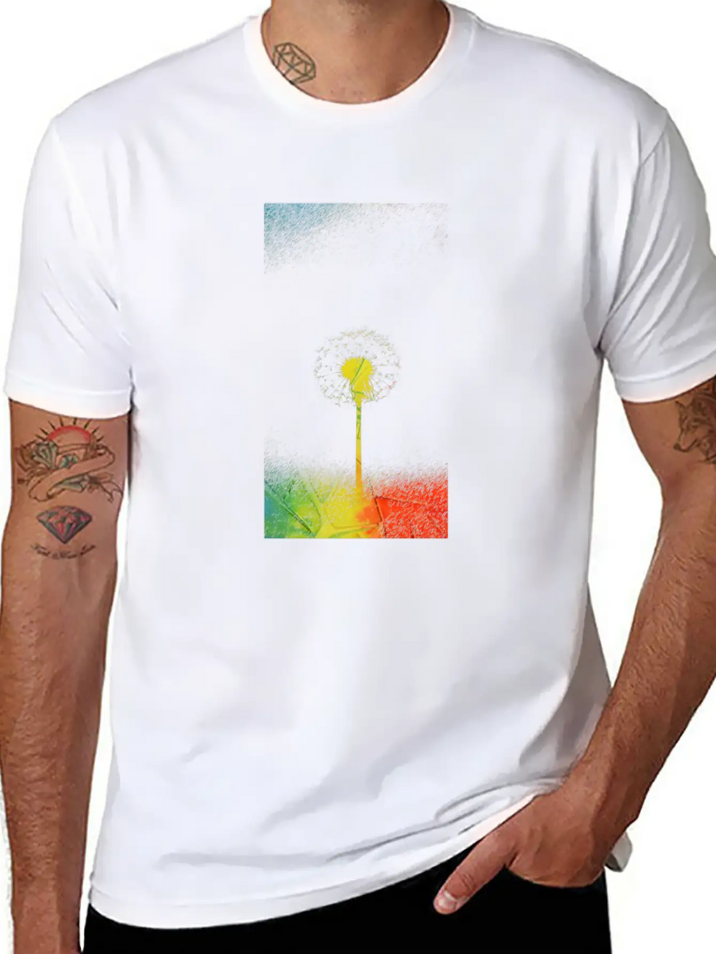 Colorful Painting Breathable Soft Cotton T-Shirt – Timeless Casual Look