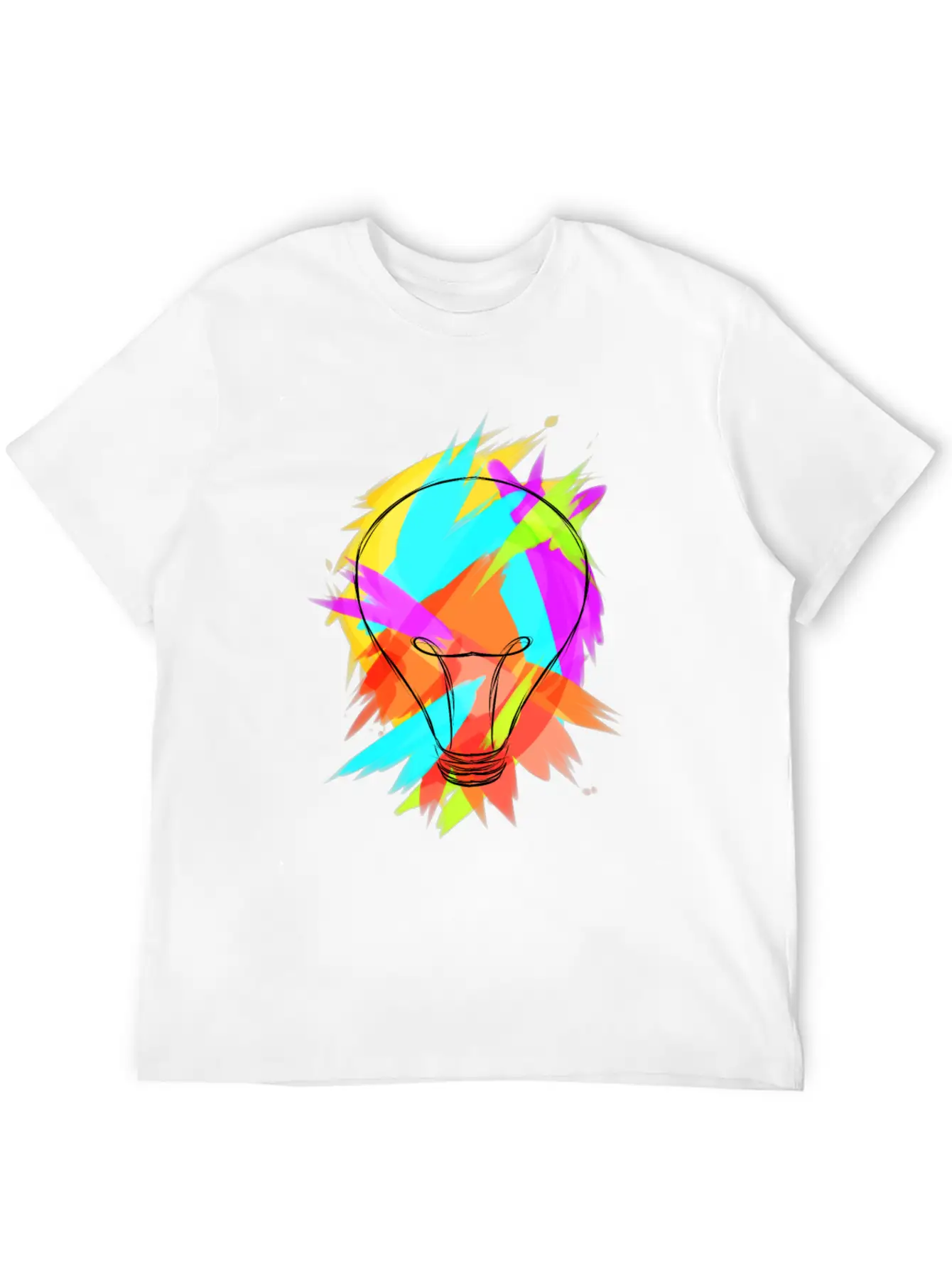 Colorful Pear Creative Colorful Rainbow Gift Casual Graphic T-Shirt – Simple And Comfortable Daily Wear