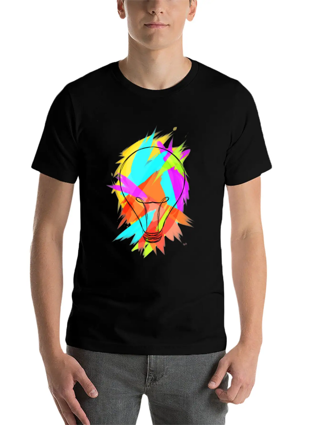 Colorful Pear Creative Colorful Rainbow Gift Casual Graphic T-Shirt – Simple And Comfortable Daily Wear