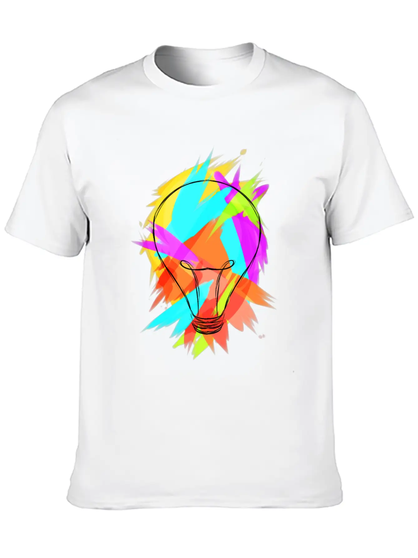 Colorful Pear Creative Colorful Rainbow Gift Casual Graphic T-Shirt – Simple And Comfortable Daily Wear