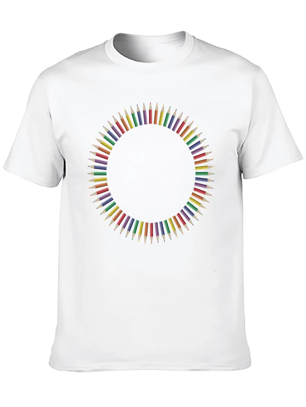 Colorful Pencils Frame 4 Unisex Casual T-Shirt – Clean Design For Daily Comfort