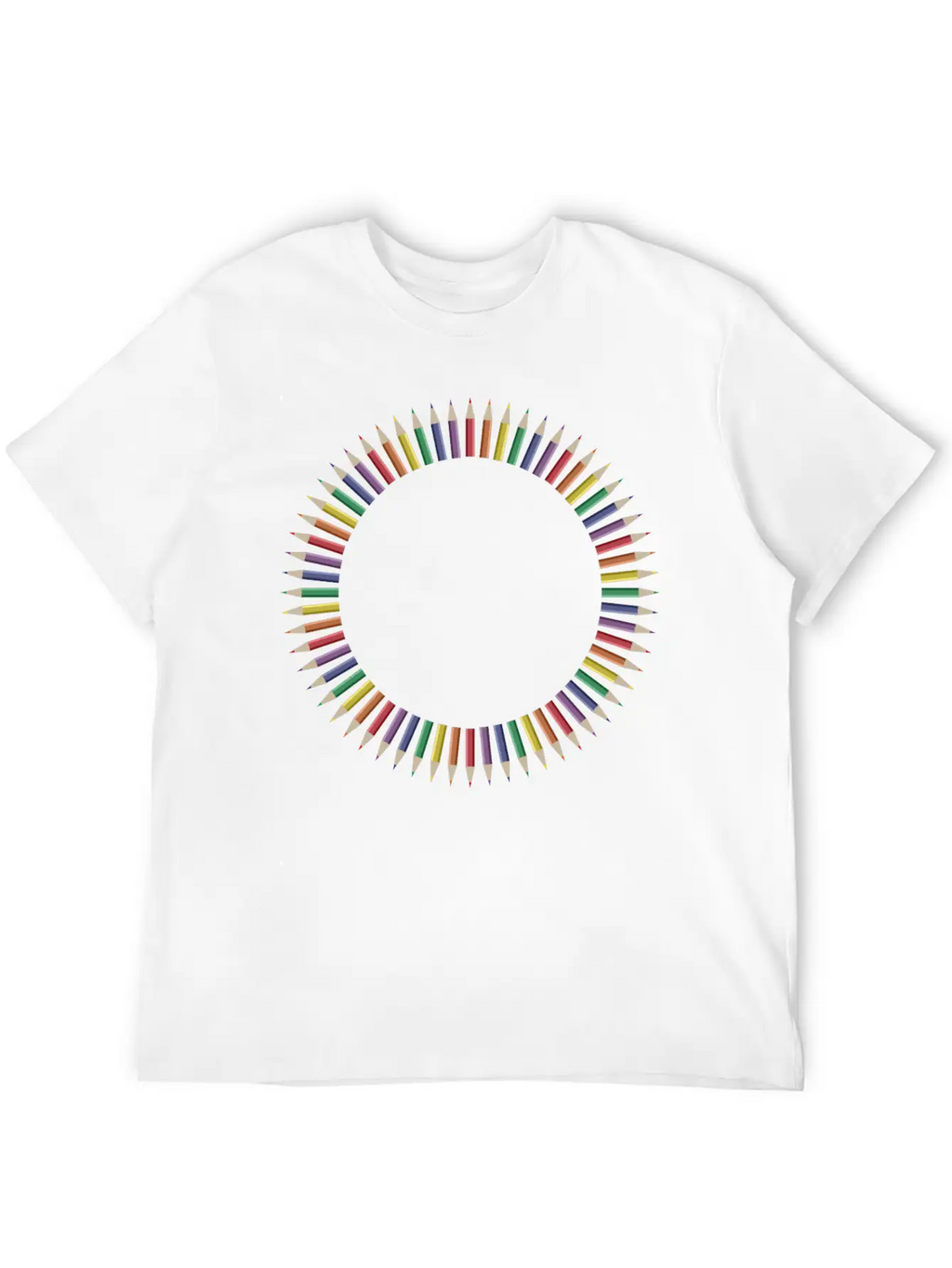 Colorful Pencils Frame 4 Unisex Casual T-Shirt – Clean Design For Daily Comfort