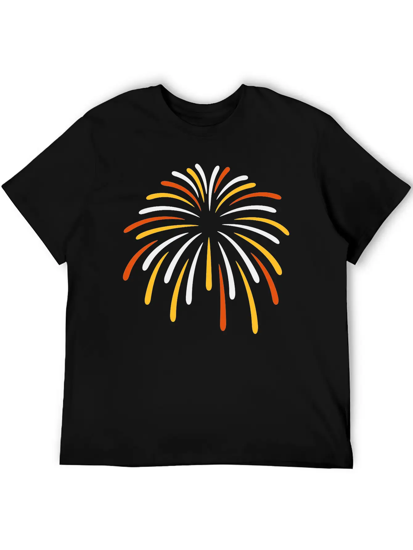 Colorful Sky Fireworks New Breathable Soft Cotton T-Shirt – Timeless Casual Look
