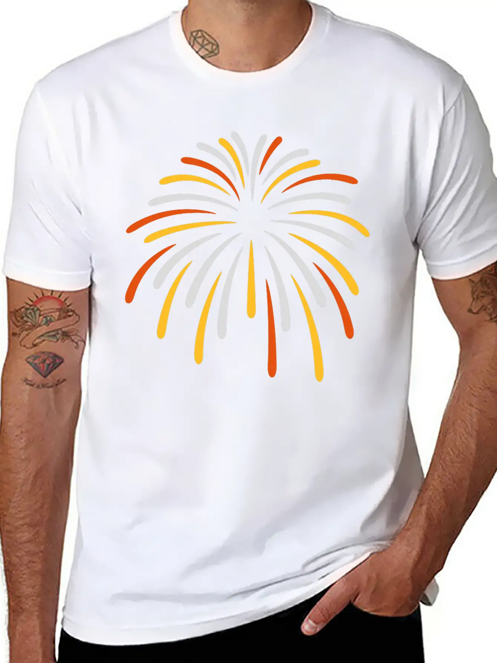 Colorful Sky Fireworks New Breathable Soft Cotton T-Shirt – Timeless Casual Look