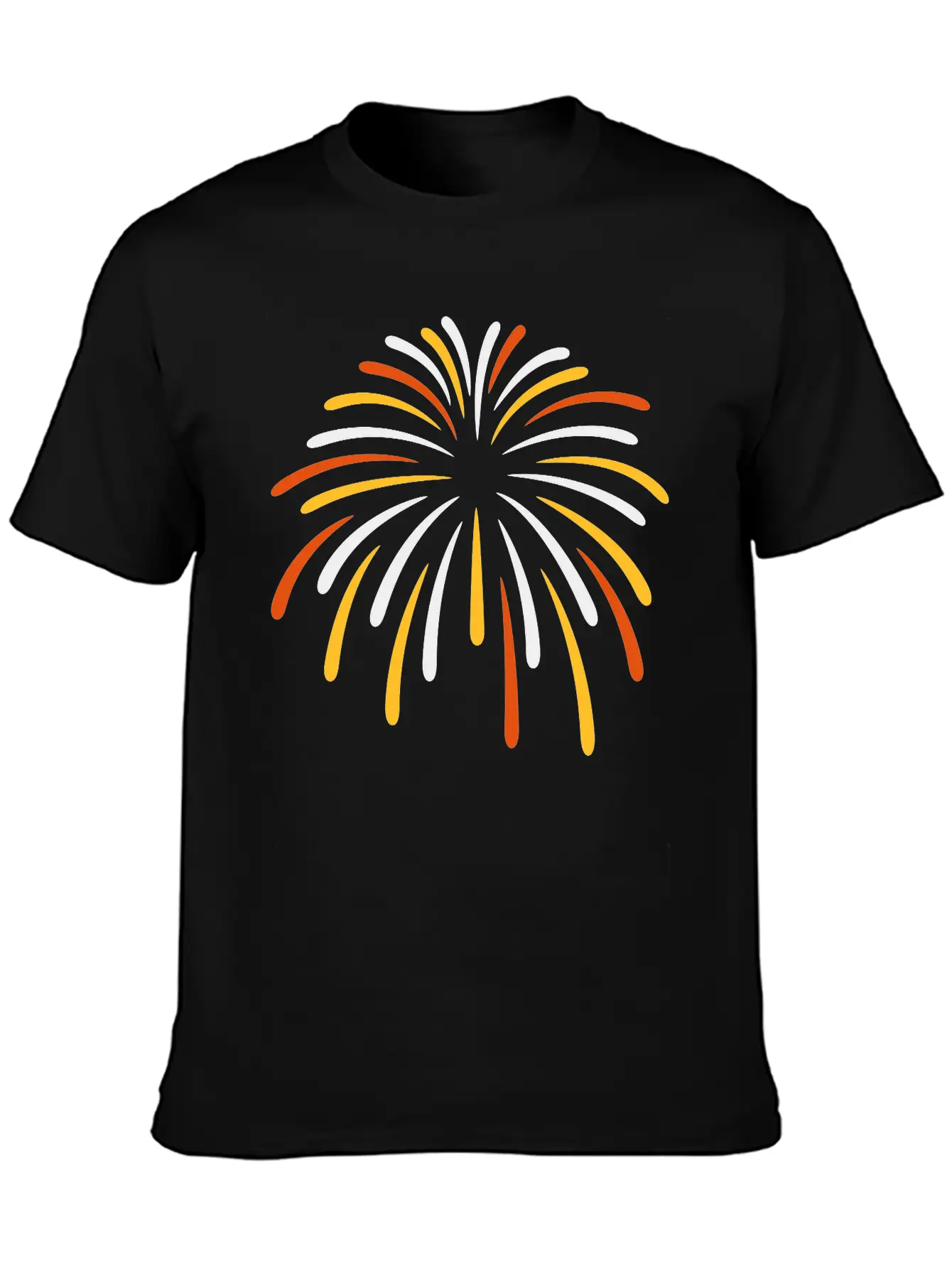 Colorful Sky Fireworks New Breathable Soft Cotton T-Shirt – Timeless Casual Look