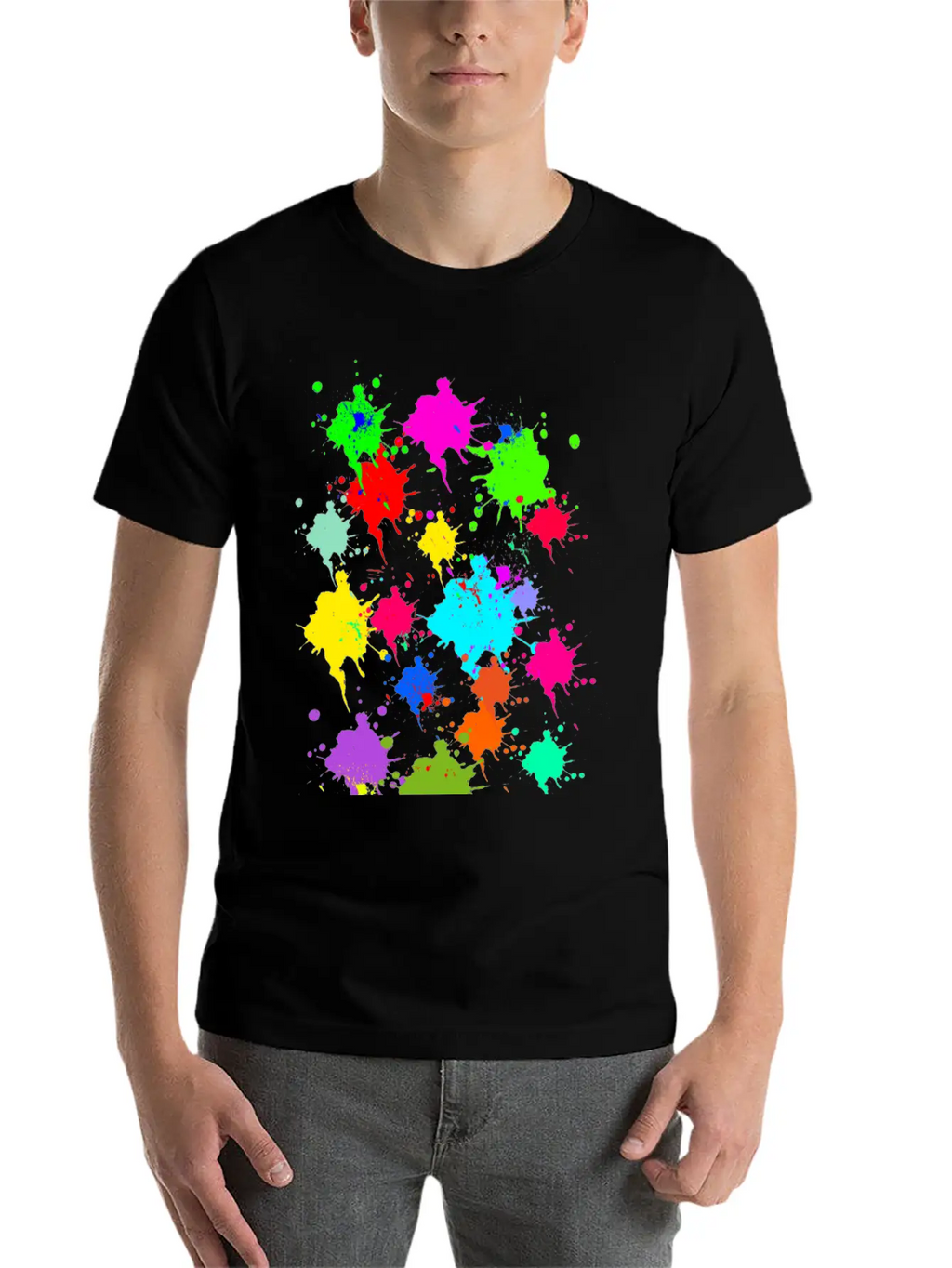 Colorful Splash Casual Graphic T-Shirt – Simple And Comfortable Daily Wear