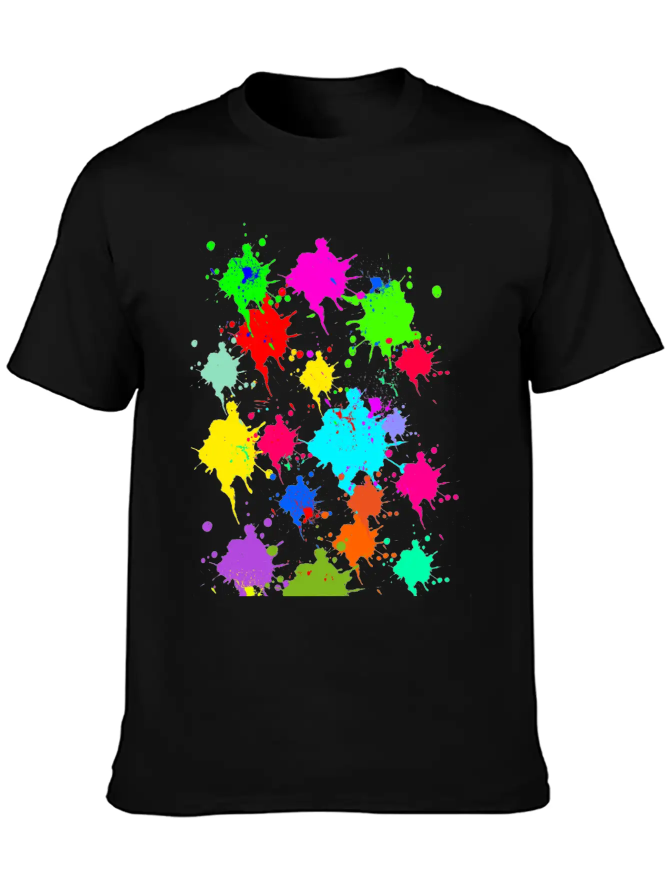 Colorful Splash Casual Graphic T-Shirt – Simple And Comfortable Daily Wear