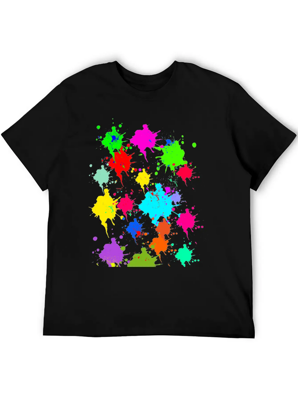 Colorful Splash Casual Graphic T-Shirt – Simple And Comfortable Daily Wear