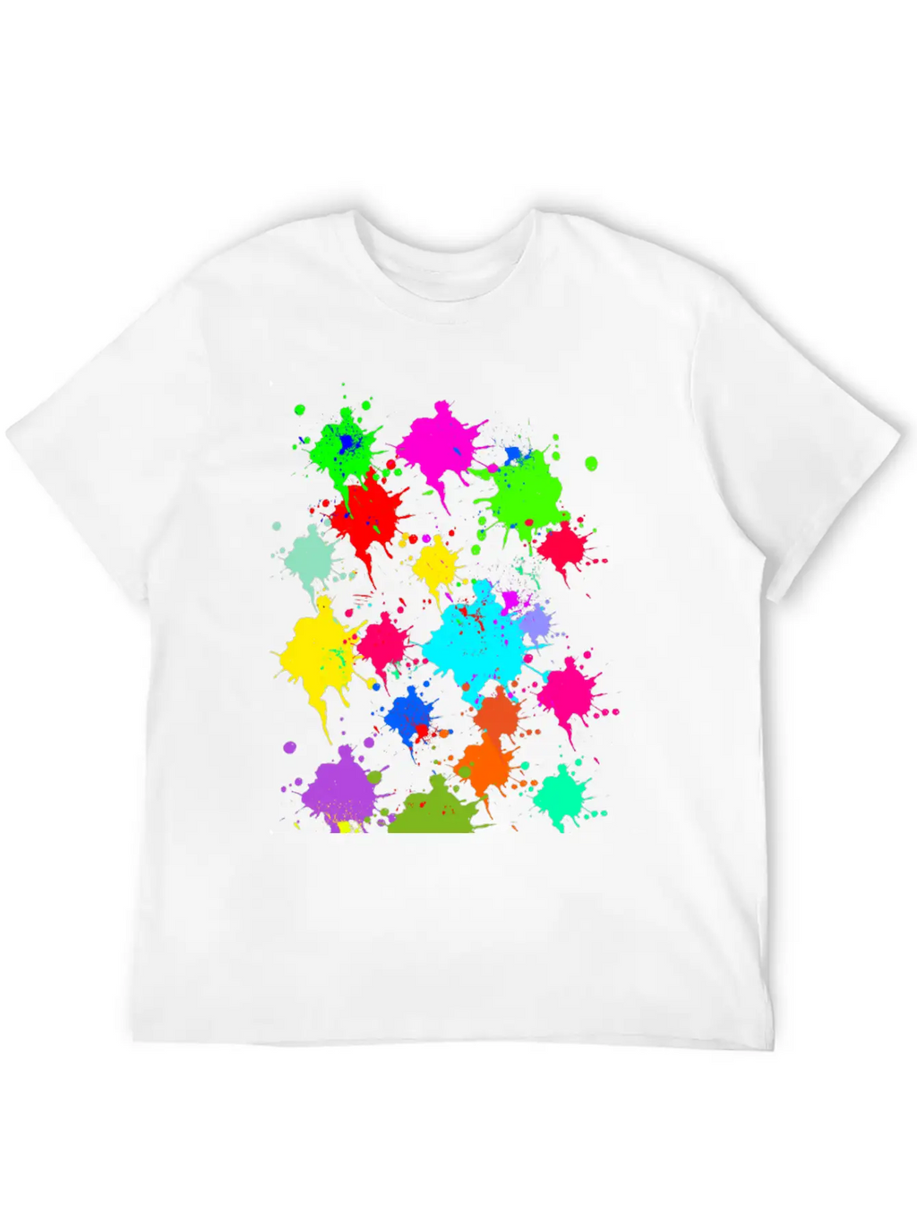 Colorful Splash Casual Graphic T-Shirt – Simple And Comfortable Daily Wear