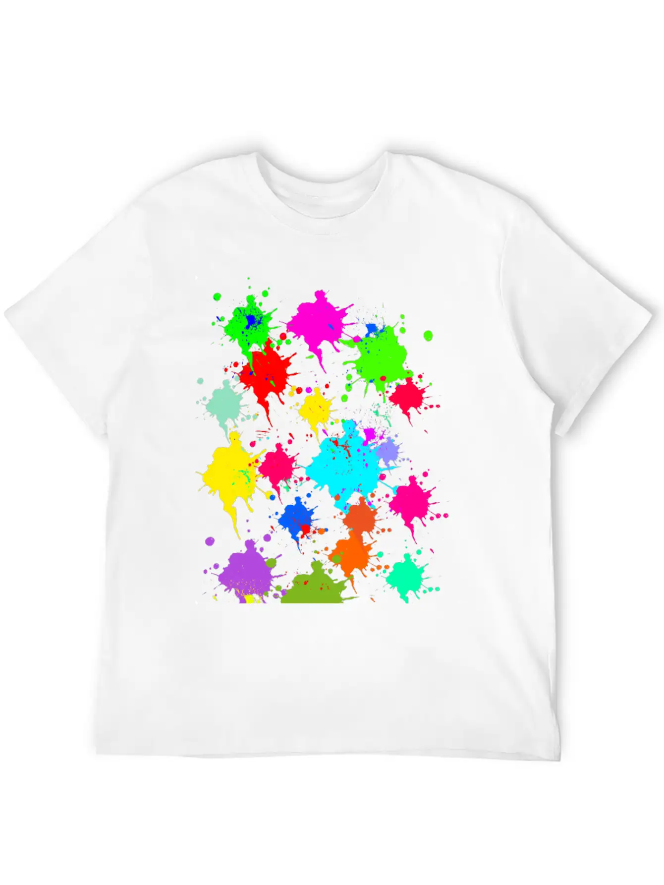Colorful Splash Casual Graphic T-Shirt – Simple And Comfortable Daily Wear