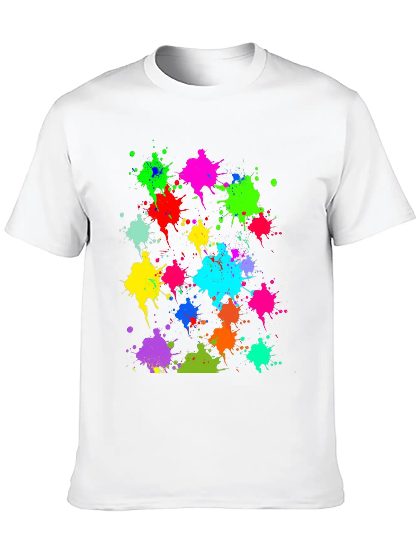 Colorful Splash Casual Graphic T-Shirt – Simple And Comfortable Daily Wear