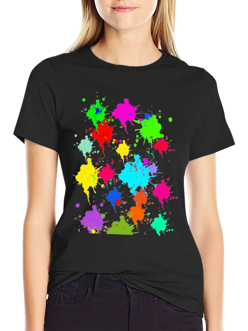 Colorful Splash Casual Graphic T-Shirt – Simple And Comfortable Daily Wear