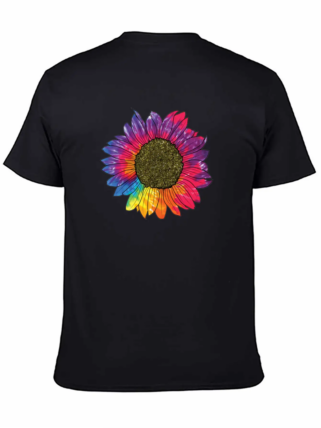 Colorful Sunflower Tie Dye Breathable Soft Cotton T-Shirt – Timeless Casual Look