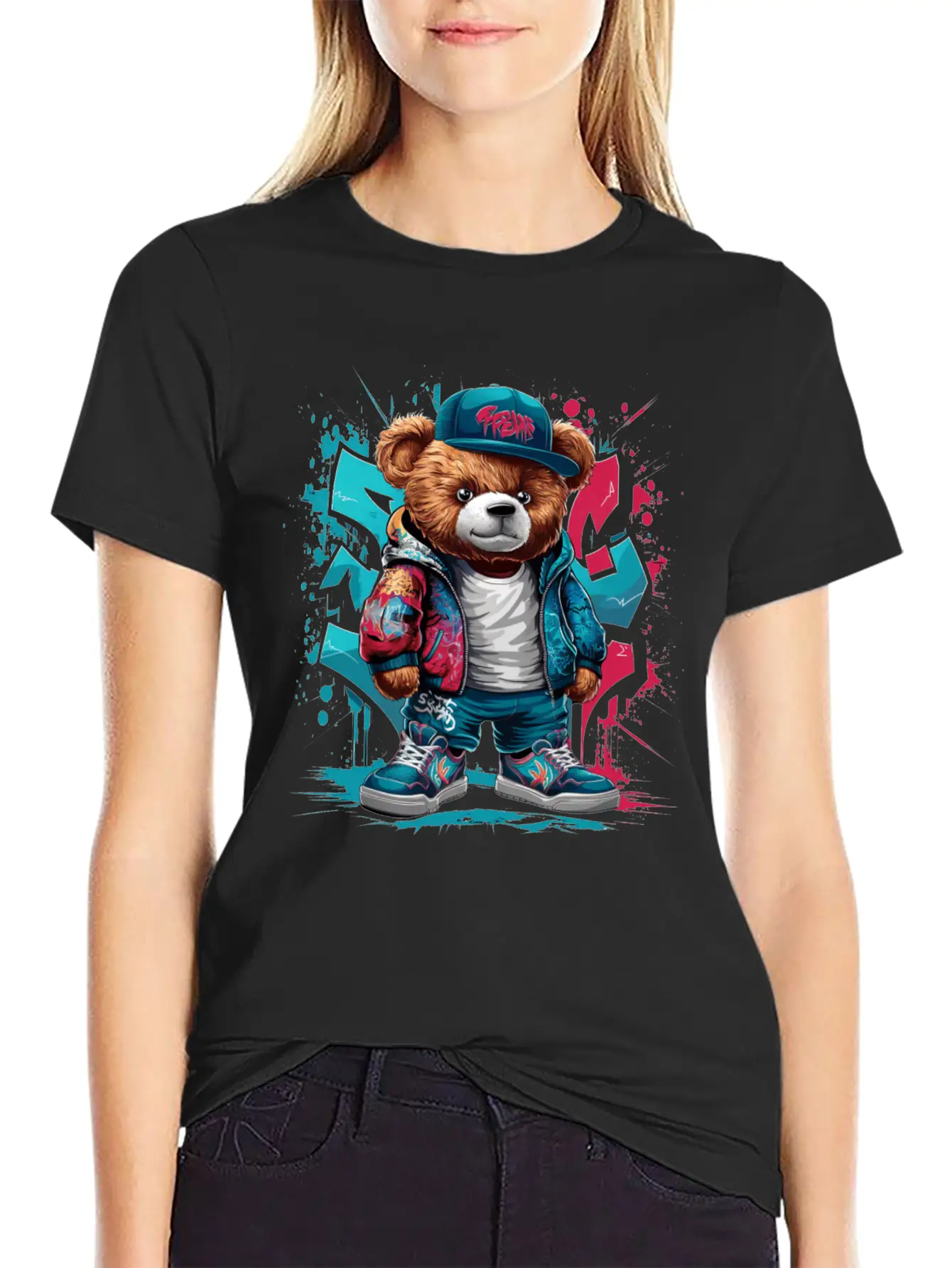 Colorful Teddy Bear Men Women Kids Hip Hop Unisex Casual T-Shirt – Clean Design For Daily Comfort