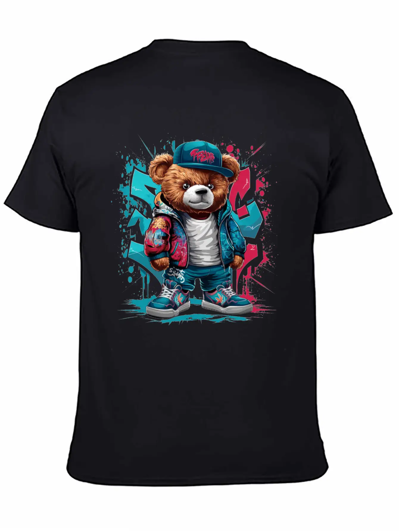 Colorful Teddy Bear Men Women Kids Hip Hop Unisex Casual T-Shirt – Clean Design For Daily Comfort
