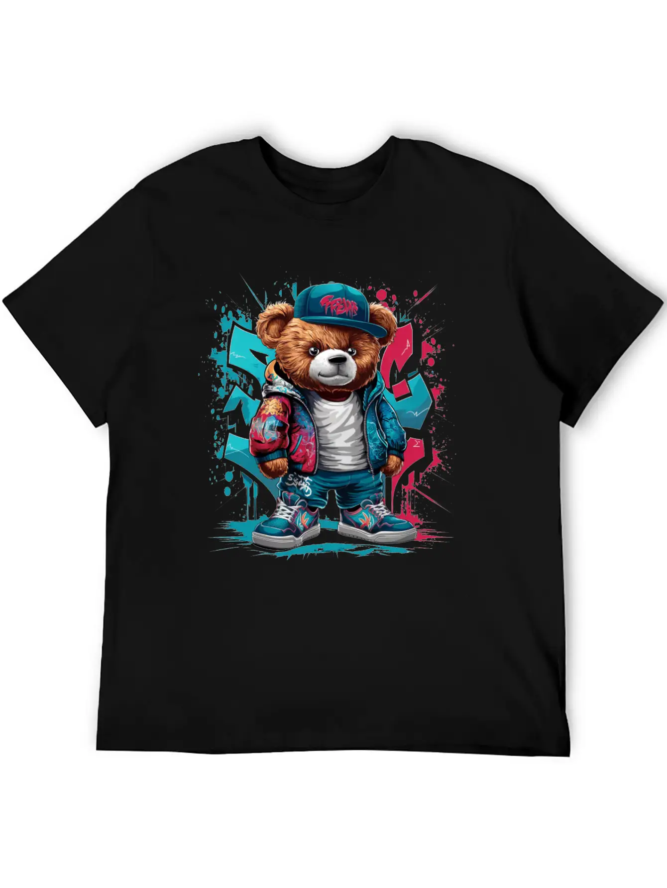 Colorful Teddy Bear Men Women Kids Hip Hop Unisex Casual T-Shirt – Clean Design For Daily Comfort