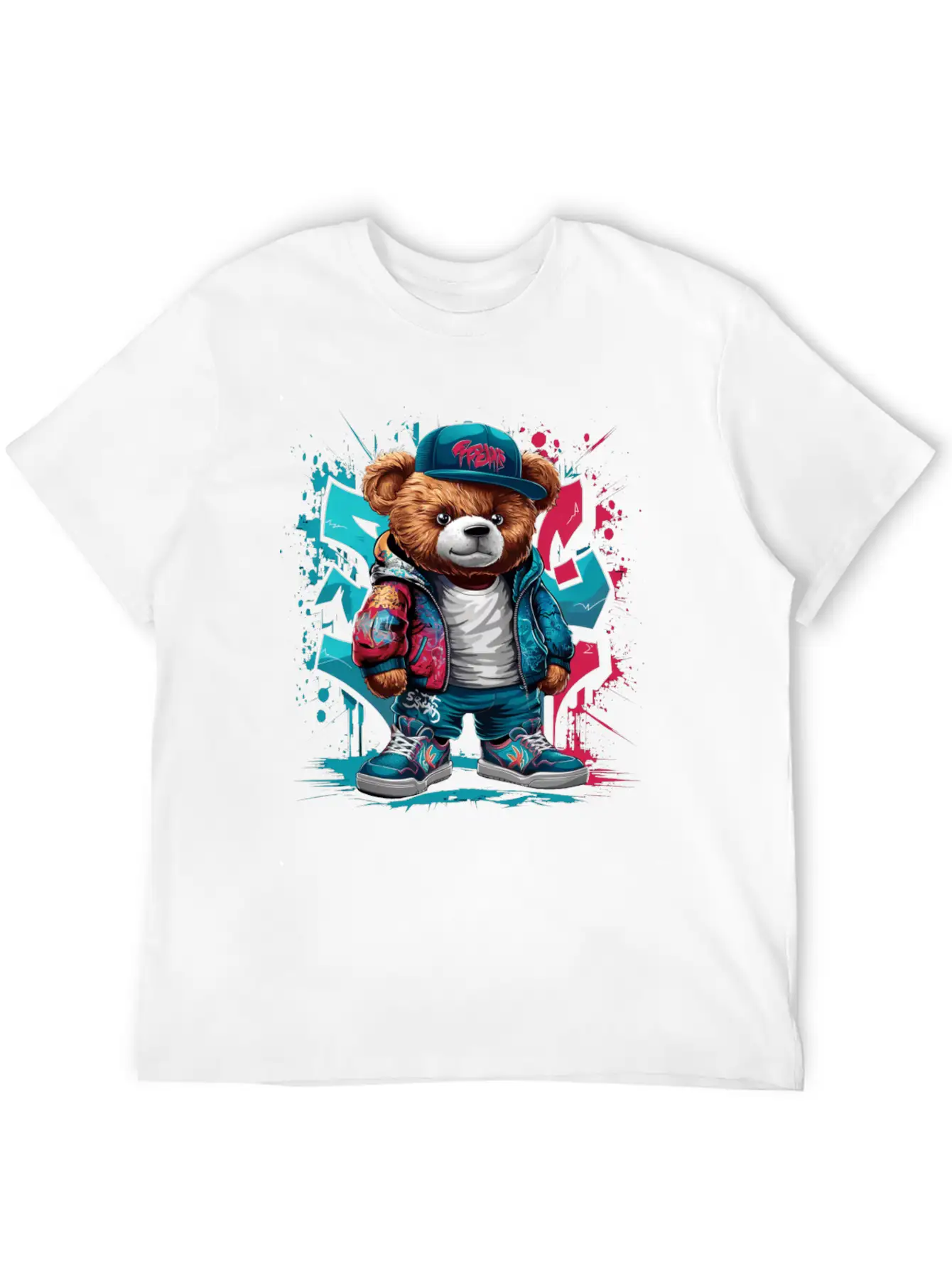 Colorful Teddy Bear Men Women Kids Hip Hop Unisex Casual T-Shirt – Clean Design For Daily Comfort