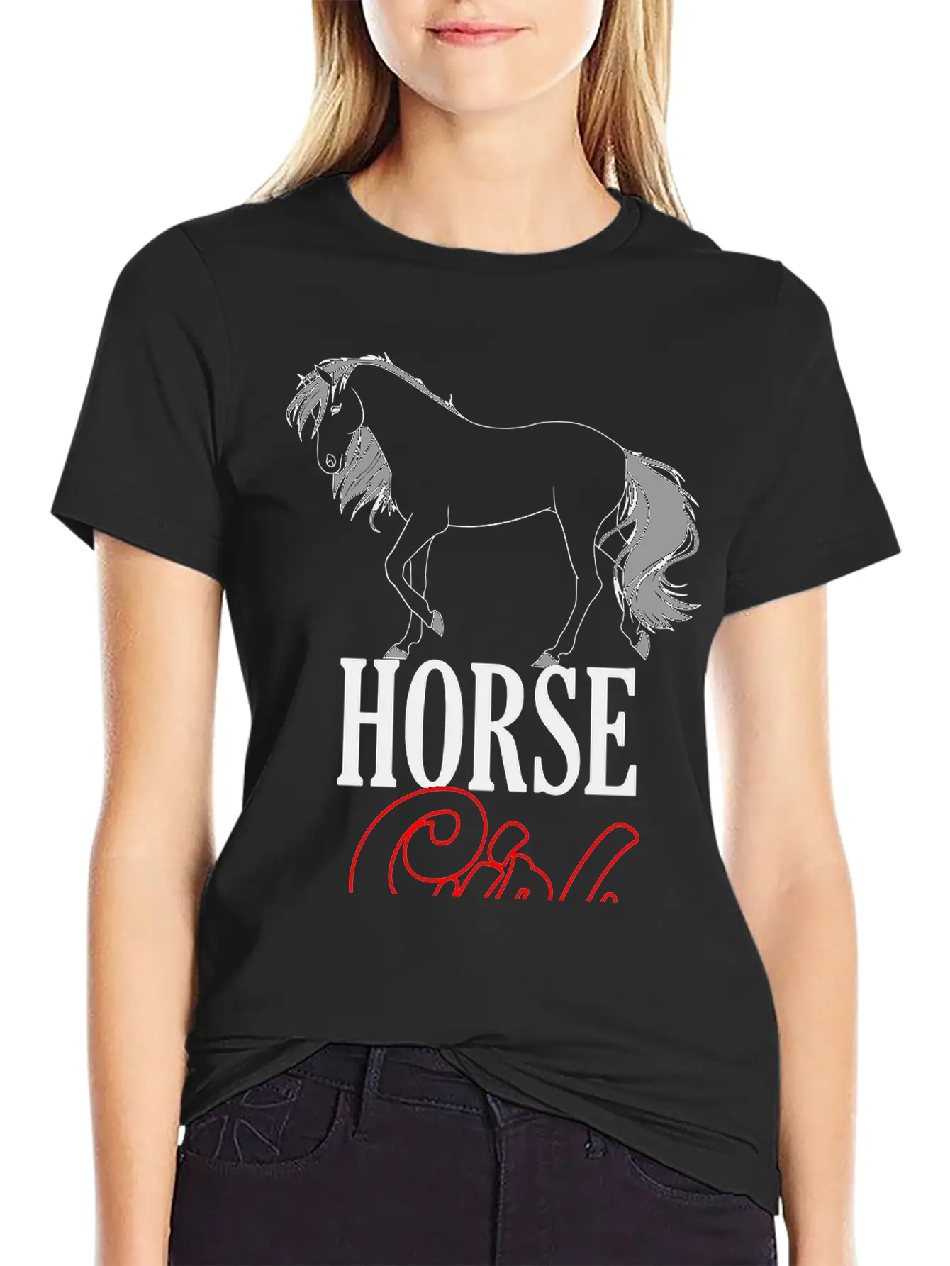 Colors Changeable | Horse Girl Unisex Casual T-Shirt – Clean Design For Daily Comfort