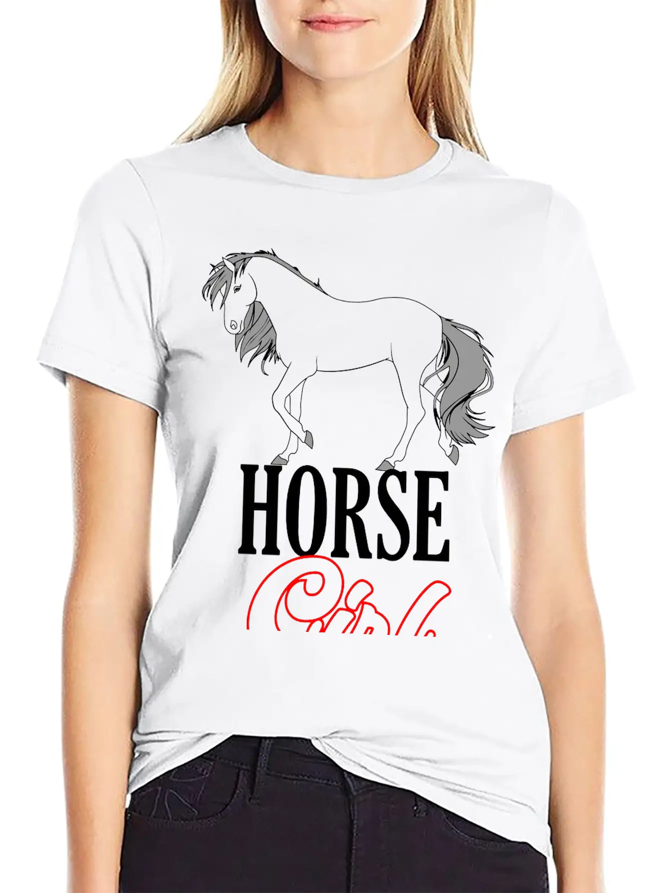 Colors Changeable | Horse Girl Unisex Casual T-Shirt – Clean Design For Daily Comfort