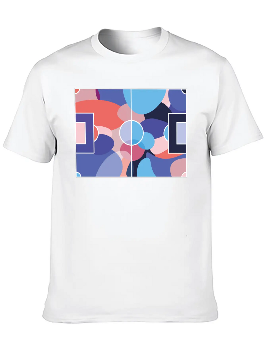 Colourful Soccer Pitch Unisex Casual T-Shirt – Clean Design For Daily Comfort