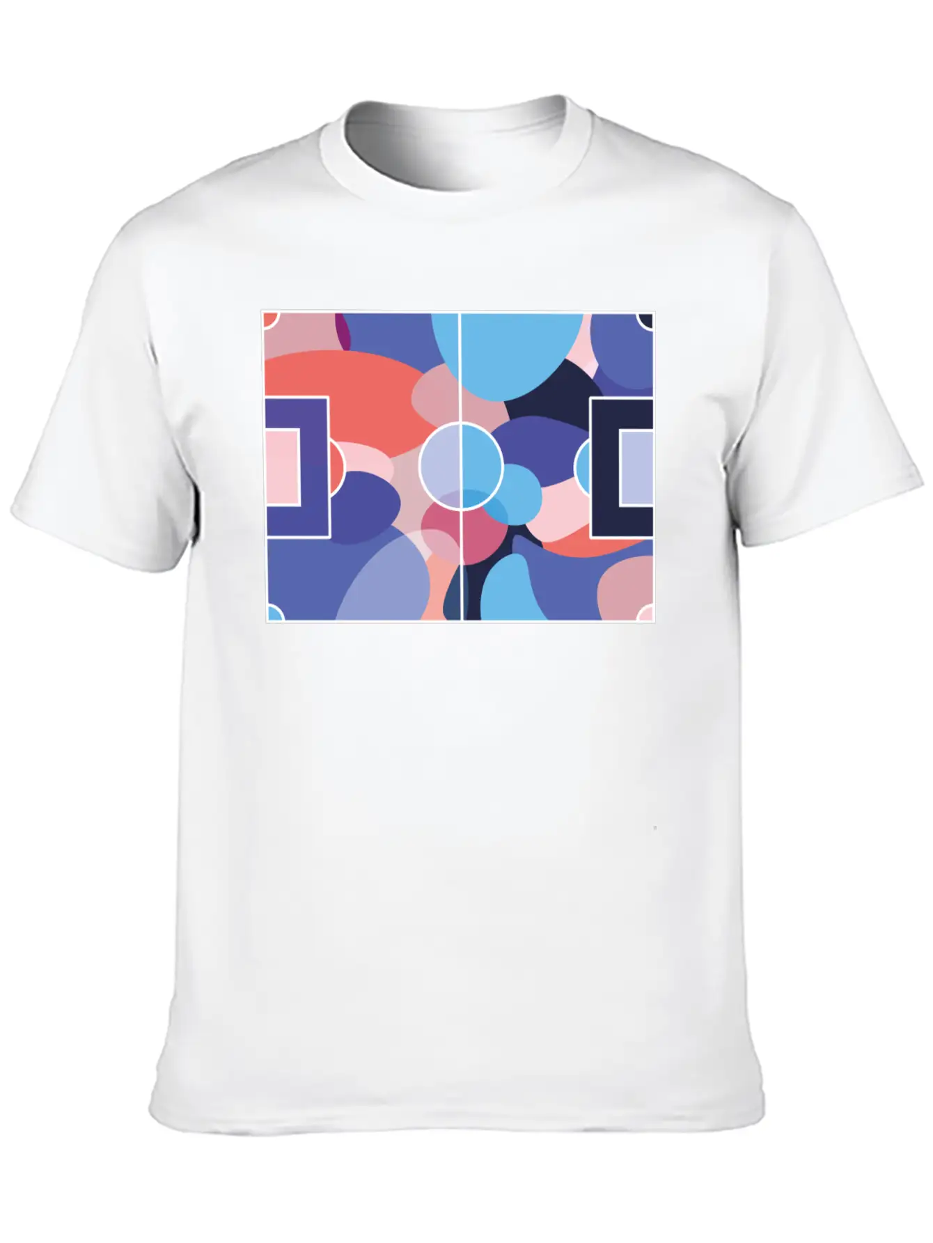 Colourful Soccer Pitch Unisex Casual T-Shirt – Clean Design For Daily Comfort