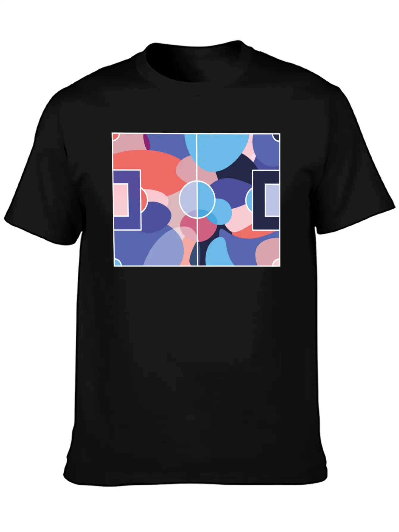 Colourful Soccer Pitch Unisex Casual T-Shirt – Clean Design For Daily Comfort