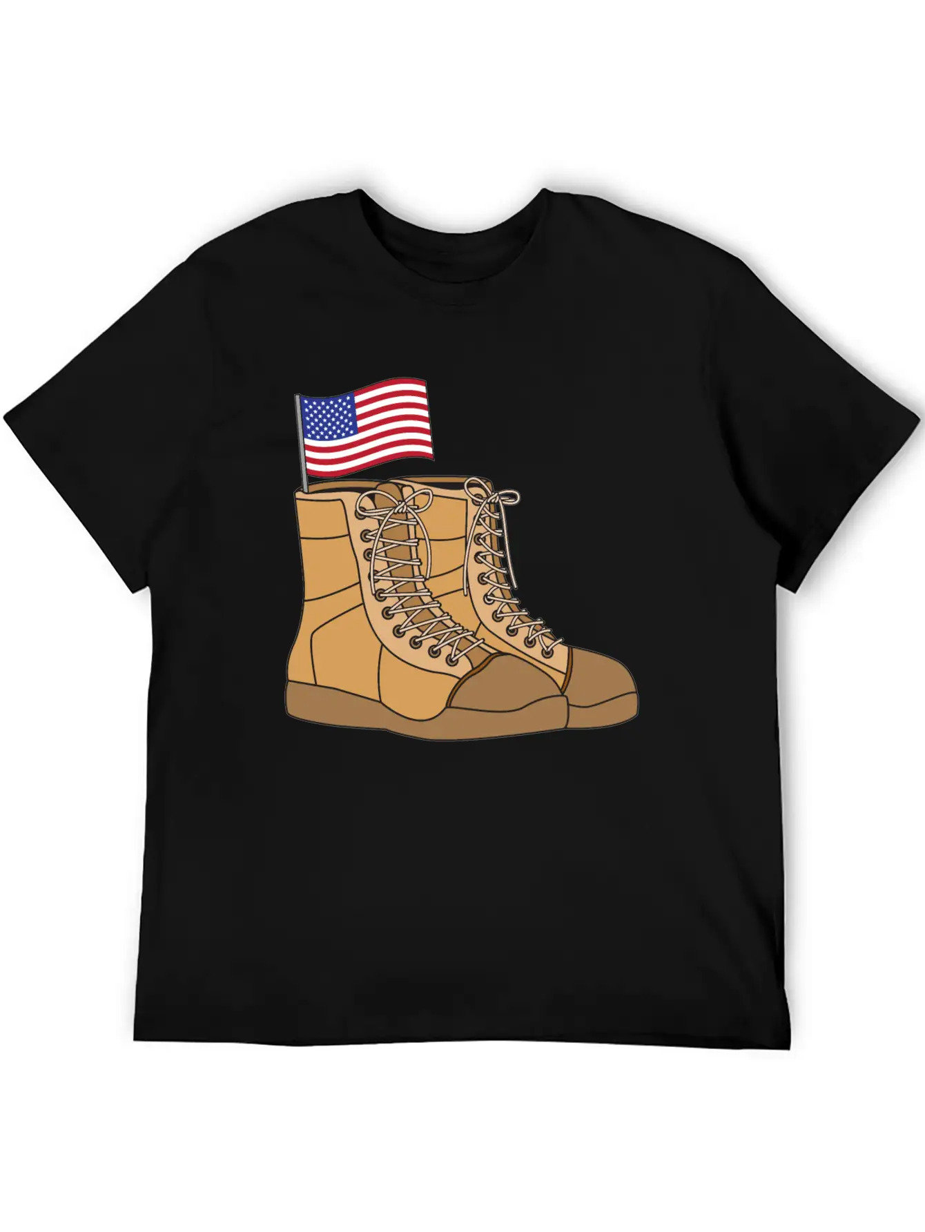 Combat Boots With Flag Unisex Casual T-Shirt – Clean Design For Daily Comfort
