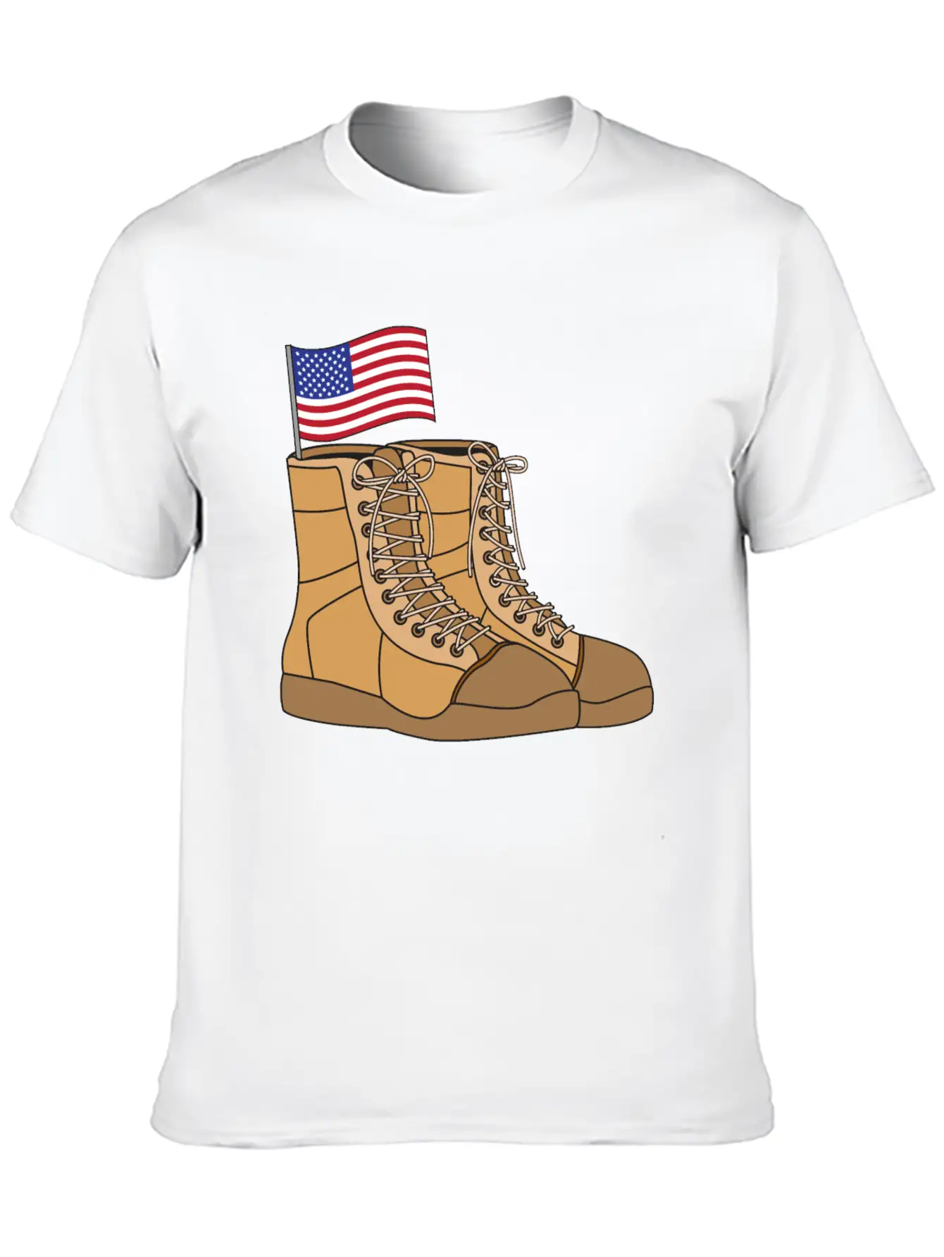 Combat Boots With Flag Unisex Casual T-Shirt – Clean Design For Daily Comfort