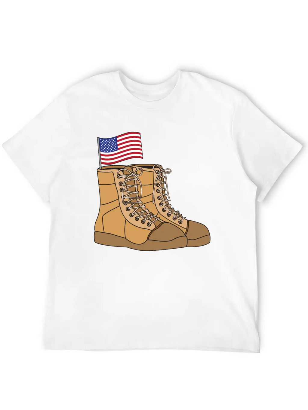 Combat Boots With Flag Unisex Casual T-Shirt – Clean Design For Daily Comfort