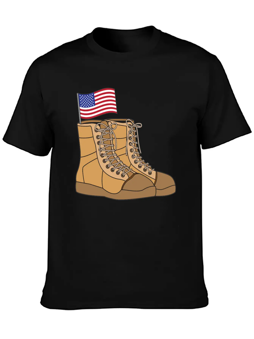 Combat Boots With Flag Unisex Casual T-Shirt – Clean Design For Daily Comfort