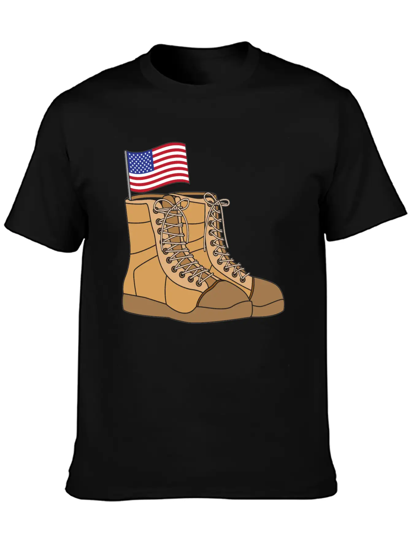 Combat Boots With Flag Unisex Casual T-Shirt – Clean Design For Daily Comfort
