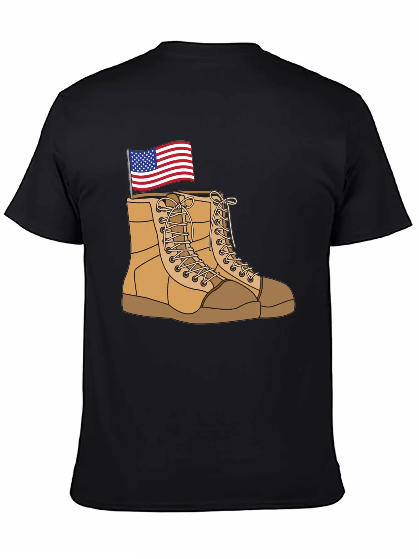 Combat Boots With Flag Unisex Casual T-Shirt – Clean Design For Daily Comfort