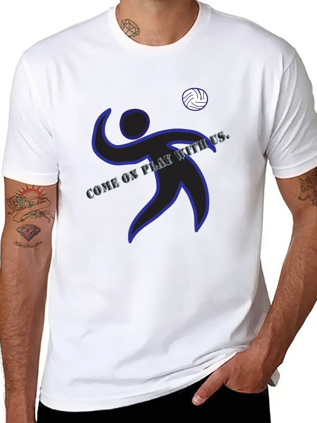 Come On Play With Us Unisex Short Sleeve Soft Cotton T-Shirt – Casual Everyday Wear