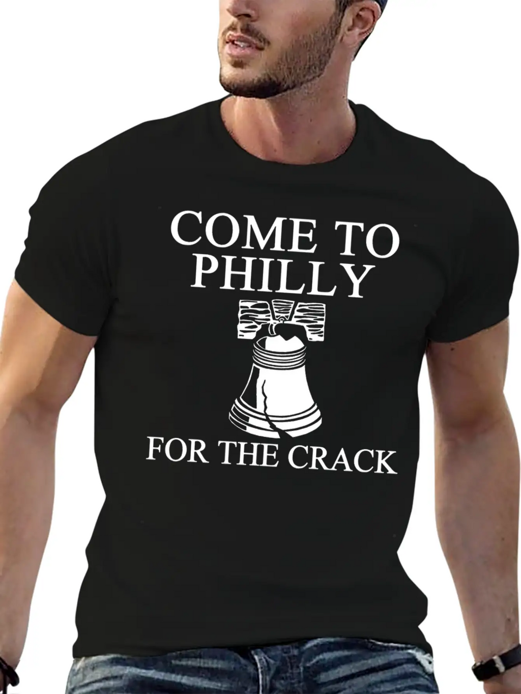 Come To Philly For Crack 1 Balck Breathable Soft Cotton T-Shirt – Timeless Casual Look